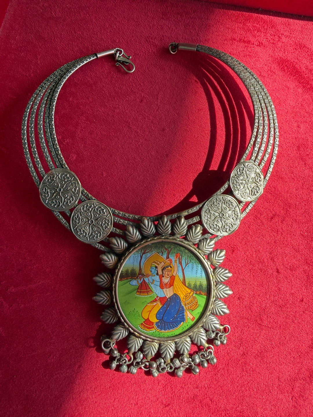 Handmade Tribal Hasli Necklace | Antique Polish Brass Statement Necklace