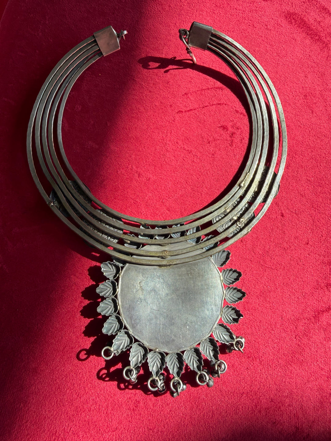 Handmade Tribal Hasli Necklace | Antique Polish Brass Statement Necklace