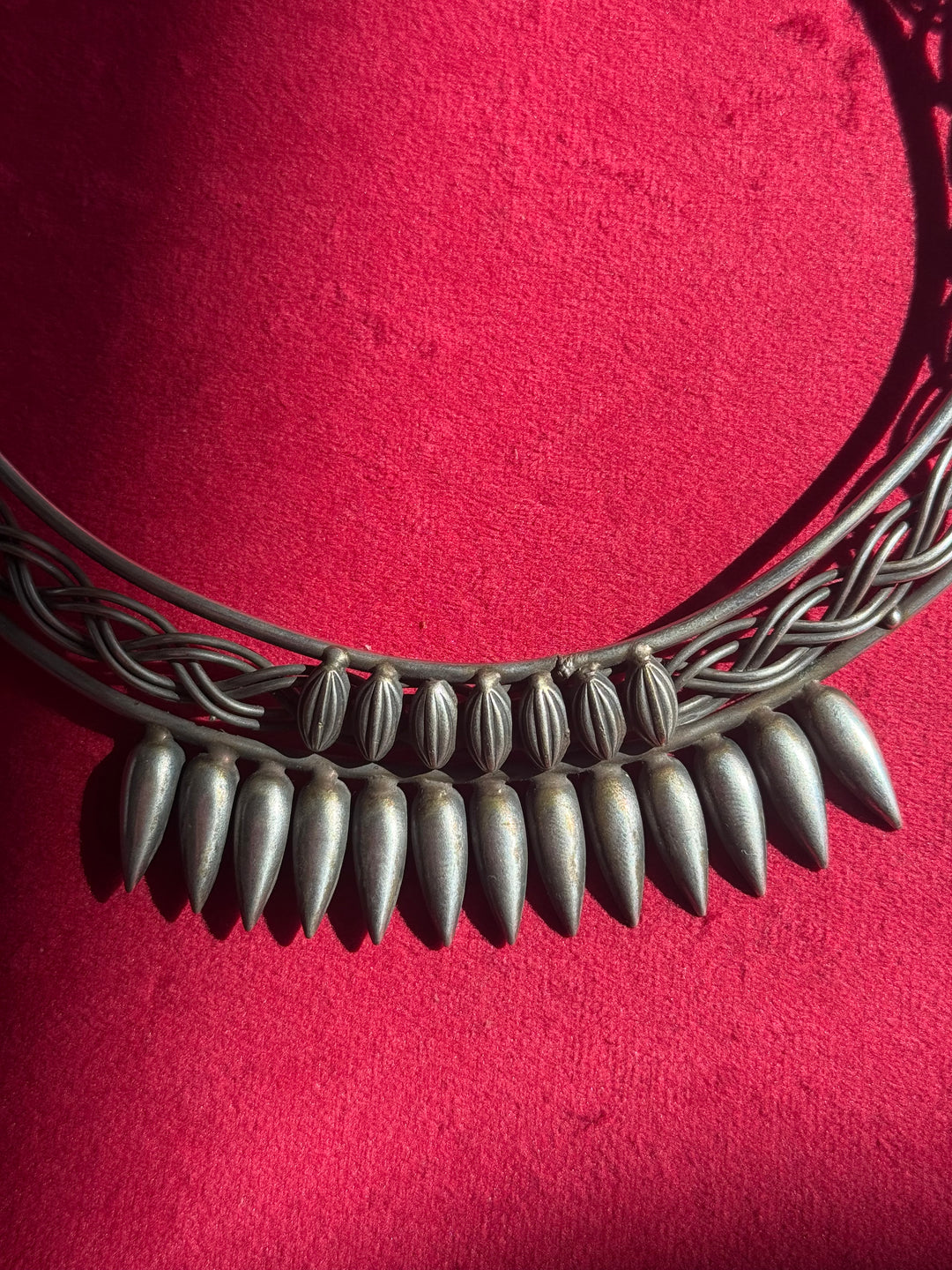 Handmade Tribal Hasli Necklace | Antique Polish Brass Statement Necklace