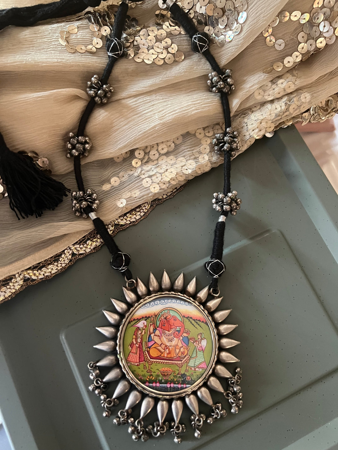 Statement Tribal Handpainted Necklace