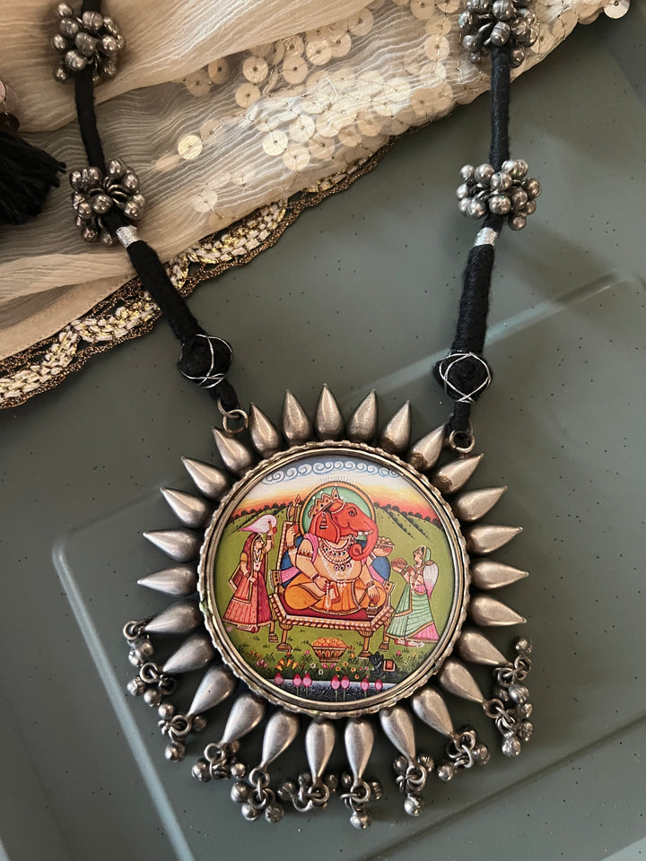 Statement Tribal Handpainted Necklace