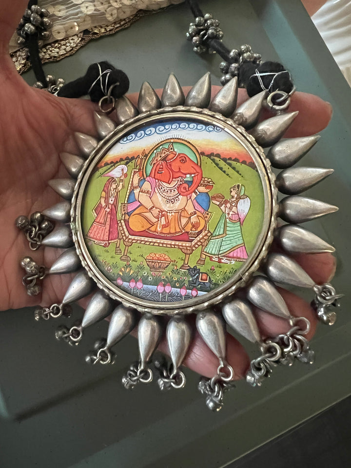 Statement Tribal Handpainted Necklace