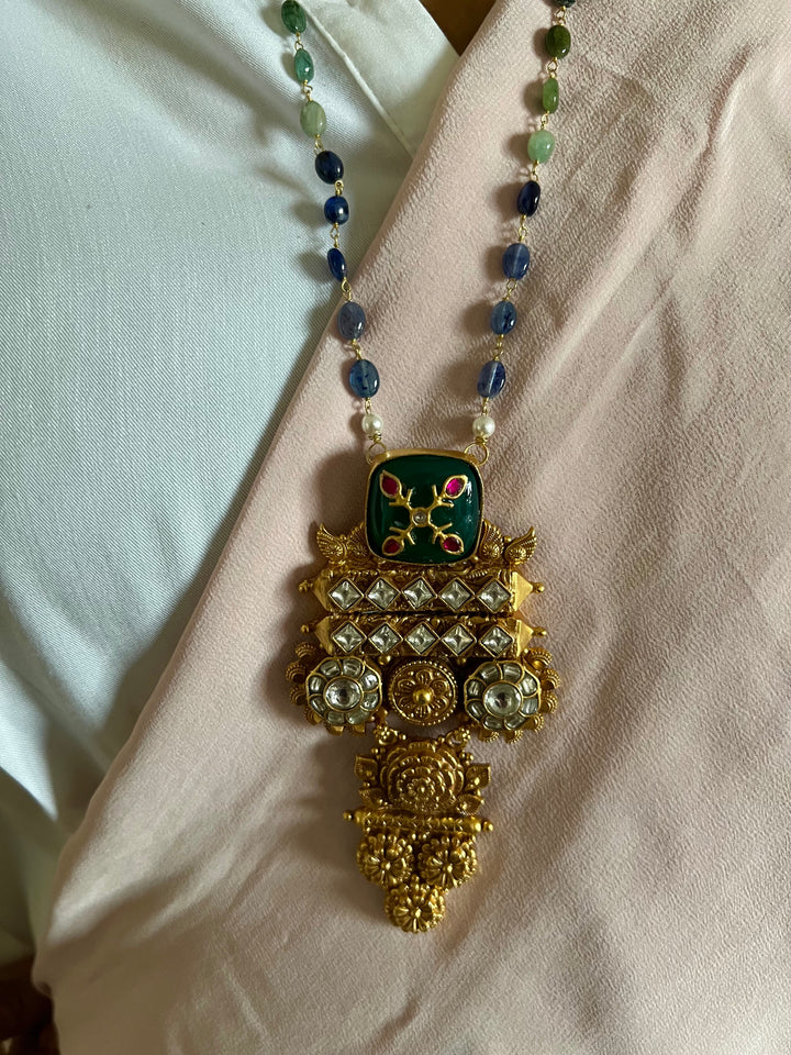 Elegant Fusion Necklace - One-of-a-Kind 925 Silver with Multicoloured Beads