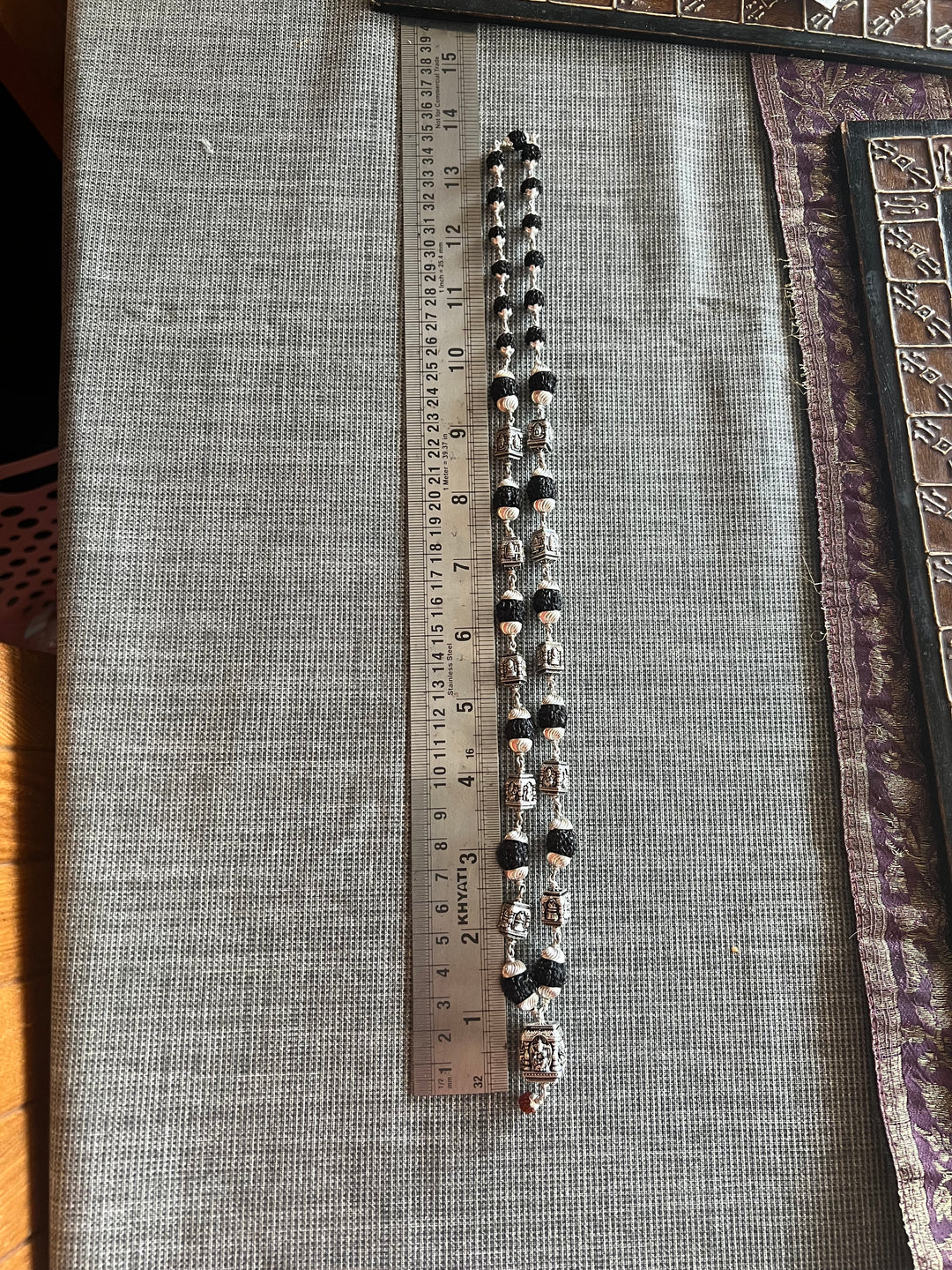 Handmade 925 Silver Necklace with Real Rudraksh | Spiritual Necklace by SHIVKA