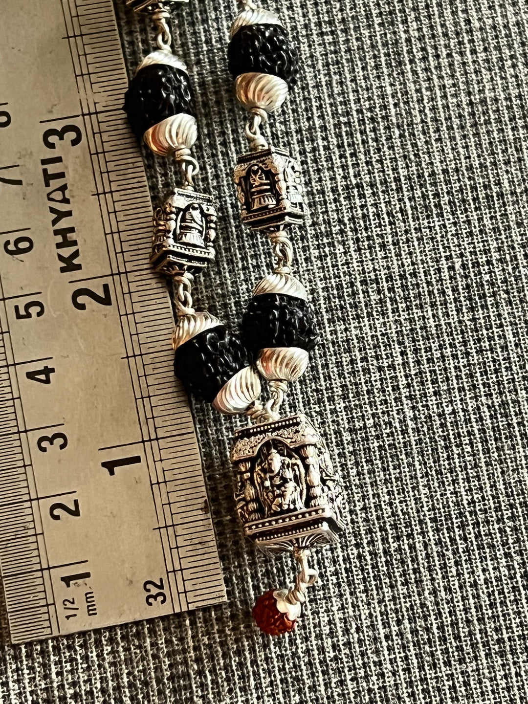 Handmade 925 Silver Necklace with Real Rudraksh | Spiritual Necklace by SHIVKA