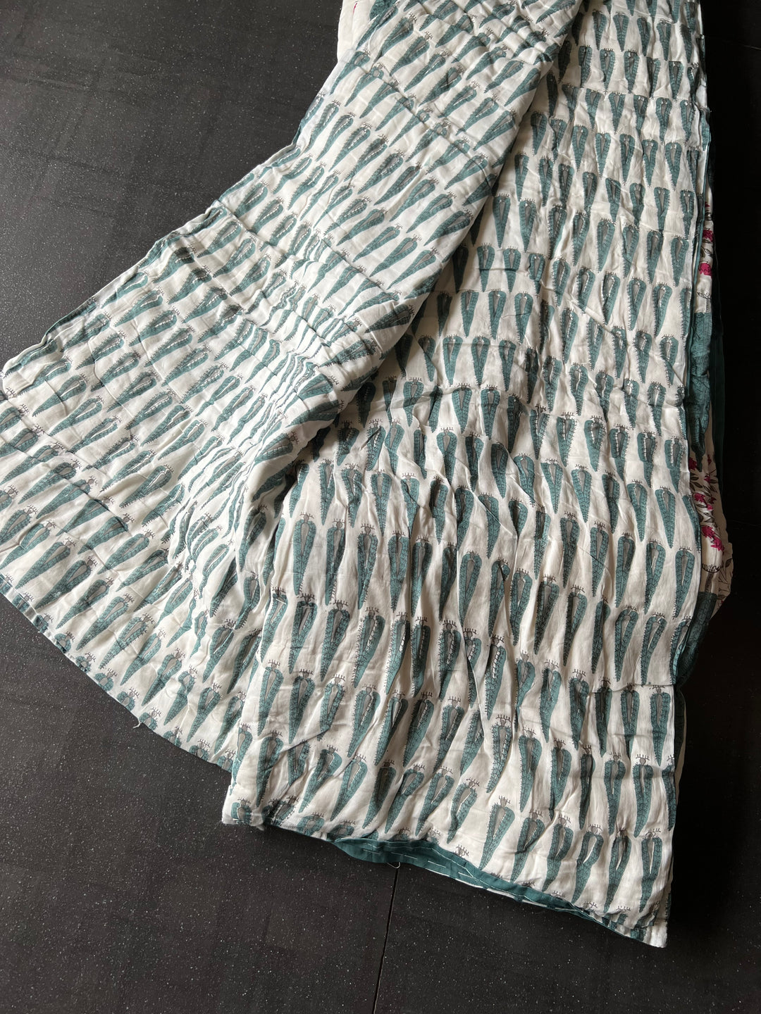 Double Bed Jaipur Quilt/ Queen Bed Jaipur Quilt/ Pure Cotton Quilt/ Hand Block Printed Quilt