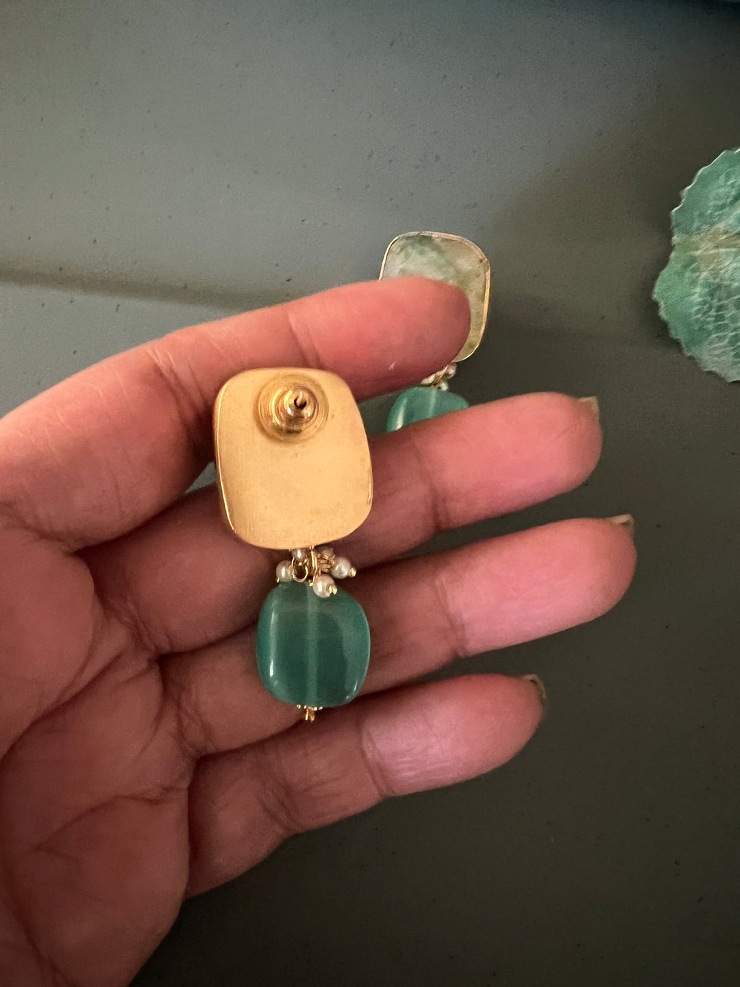 Fluorite Drop Natural Sapphire Studs - Premium Quality, Exquisite Craftsmanship