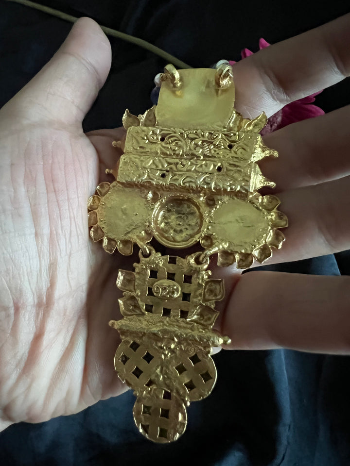 Elegant Fusion Necklace - One-of-a-Kind 925 Silver with Multicoloured Beads