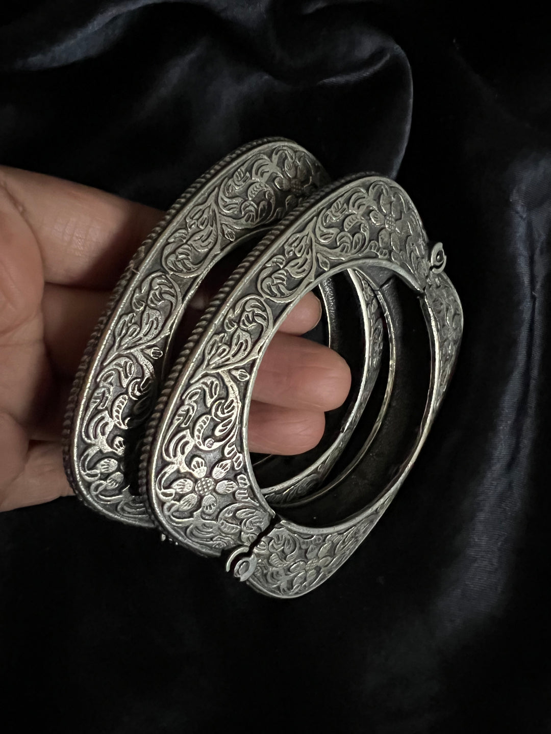 Elegant Brass Kada - Premium Quality Silver Replica