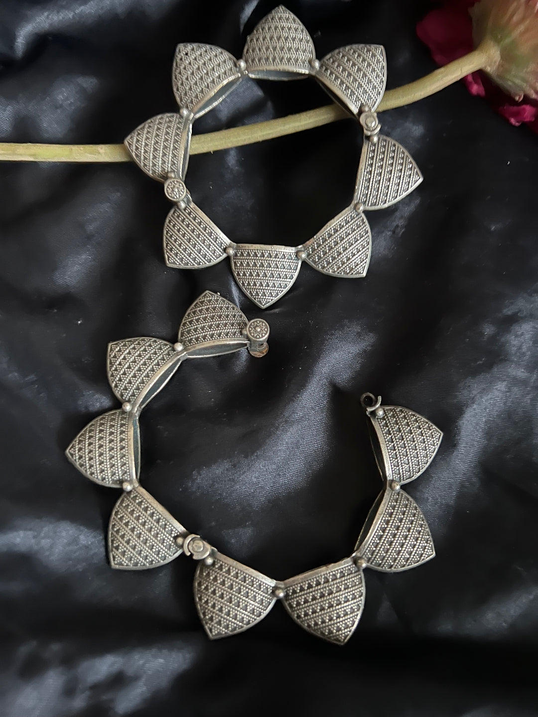 Flower Brass Kada - Premium Quality Silver Replica