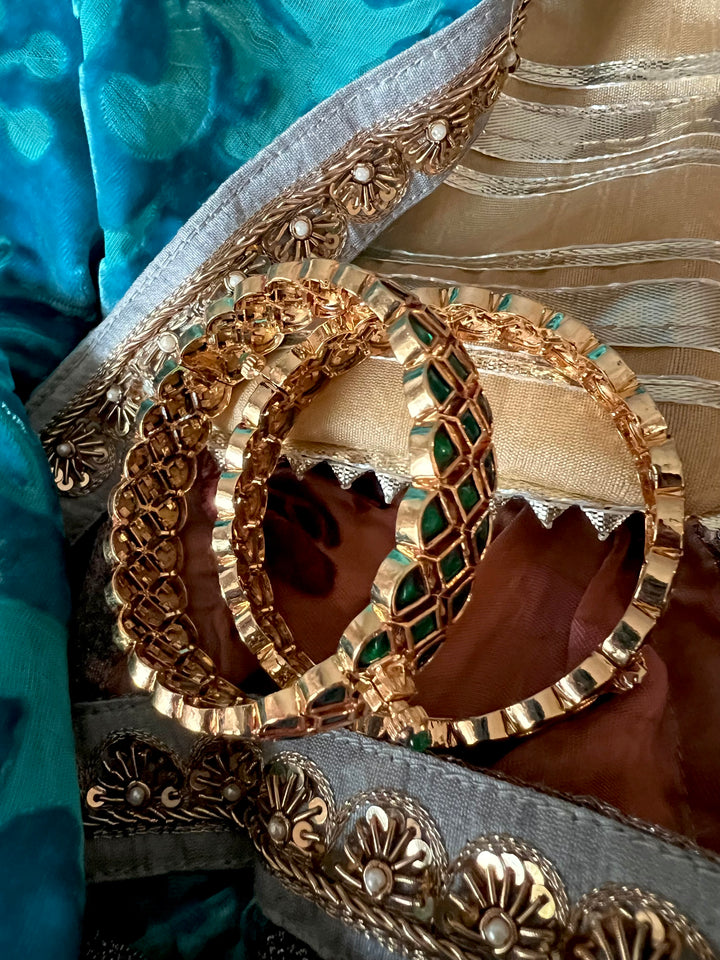 Classic Kundan Bangles - Set of 2