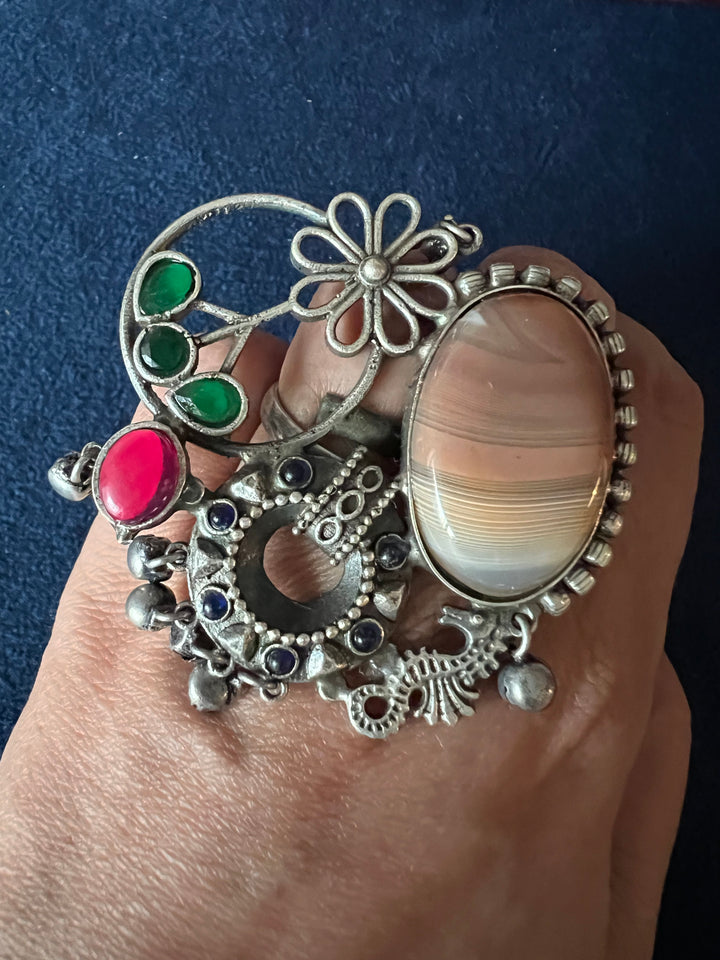 One-of-a-Kind Designer Fusion Ring - Premium Brass