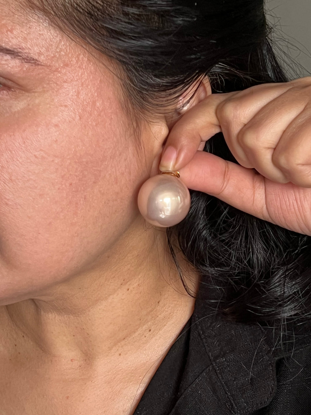 Unique Oversized Pearl Earrings