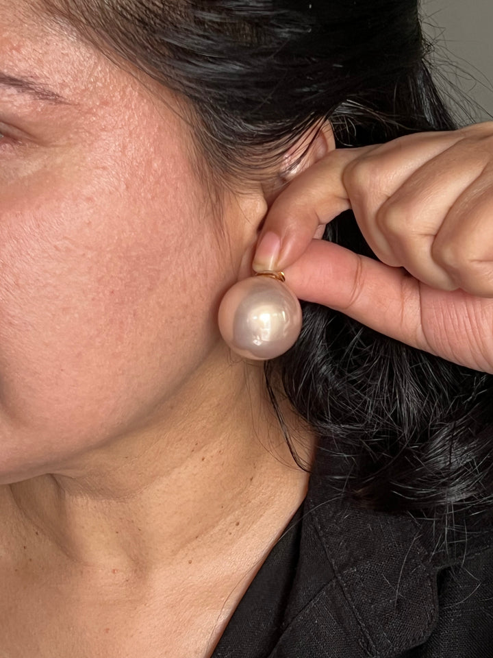 Unique Oversized Pearl Earrings