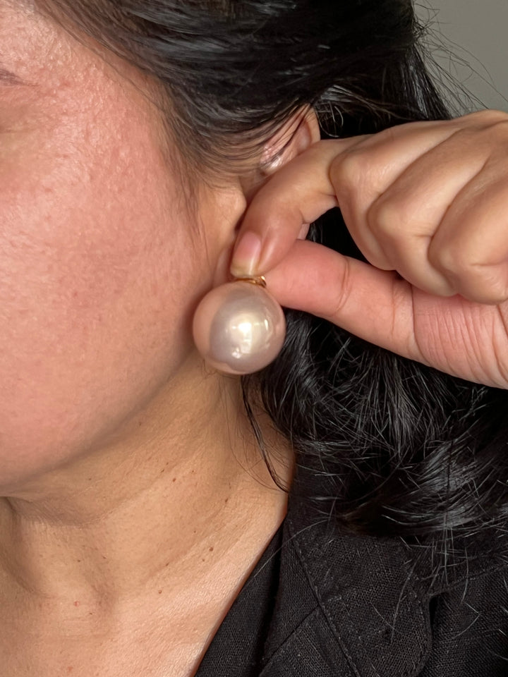 Unique Oversized Pearl Earrings