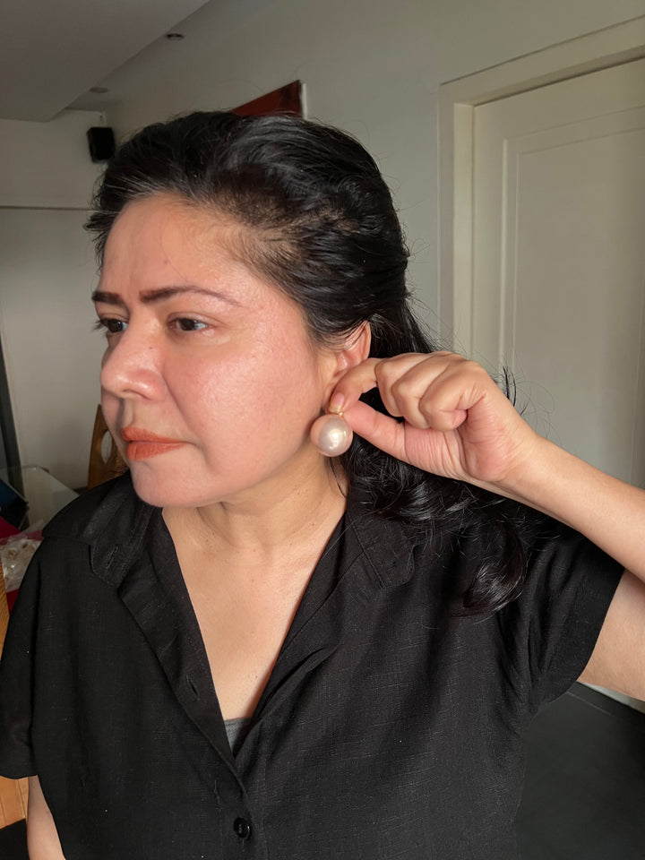 Unique Oversized Pearl Earrings