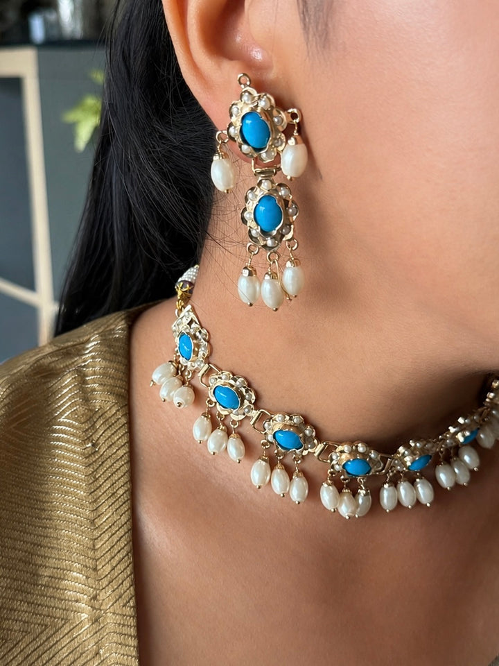 Statement Necklace Set | 18k Gold Plated | Turquoise