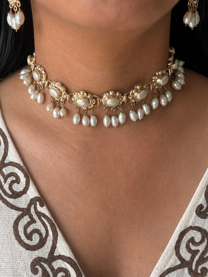 Statement Necklace Set | 18k Gold Plated | Pearls