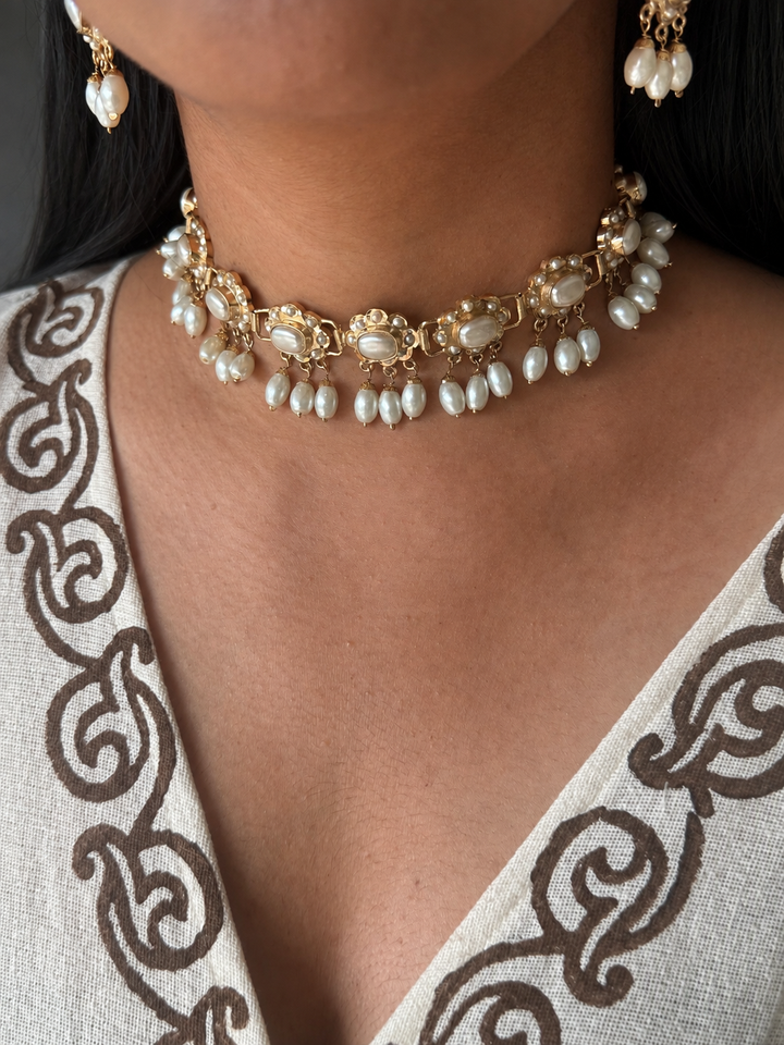 Statement Necklace Set | 18k Gold Plated | Pearls