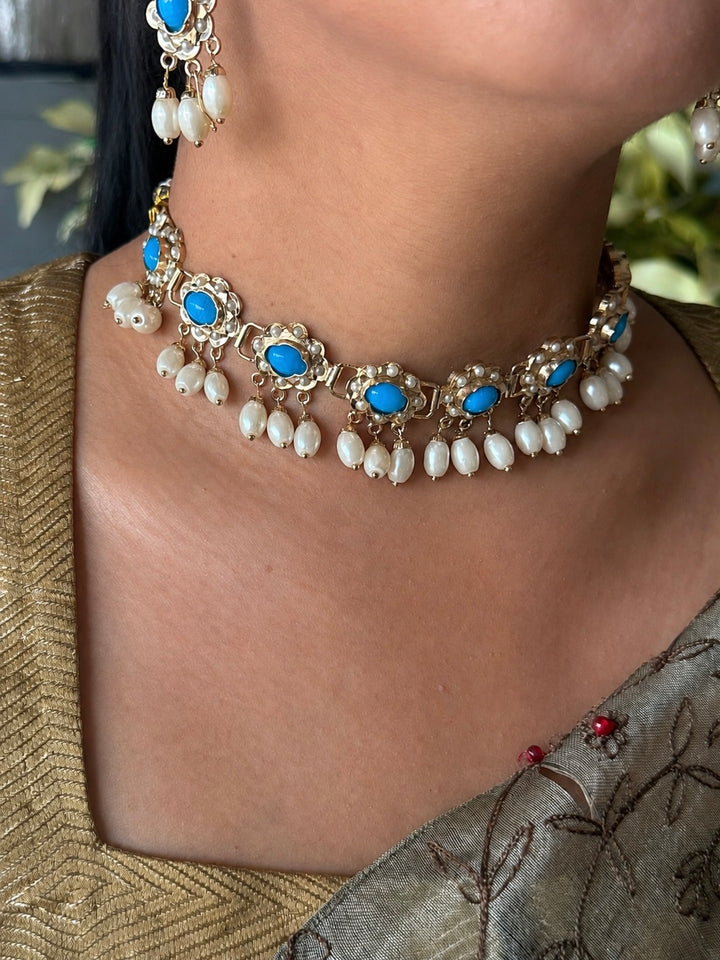 Statement Necklace Set | 18k Gold Plated | Turquoise