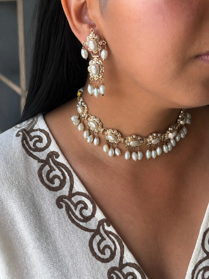 Statement Necklace Set | 18k Gold Plated | Pearls