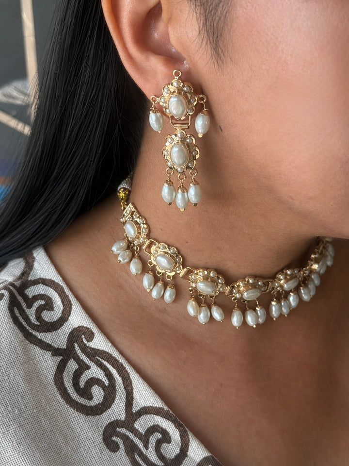 Statement Necklace Set | 18k Gold Plated | Pearls