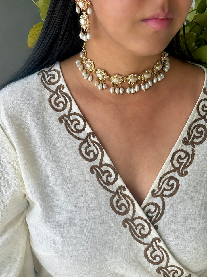 Statement Necklace Set | 18k Gold Plated | Pearls