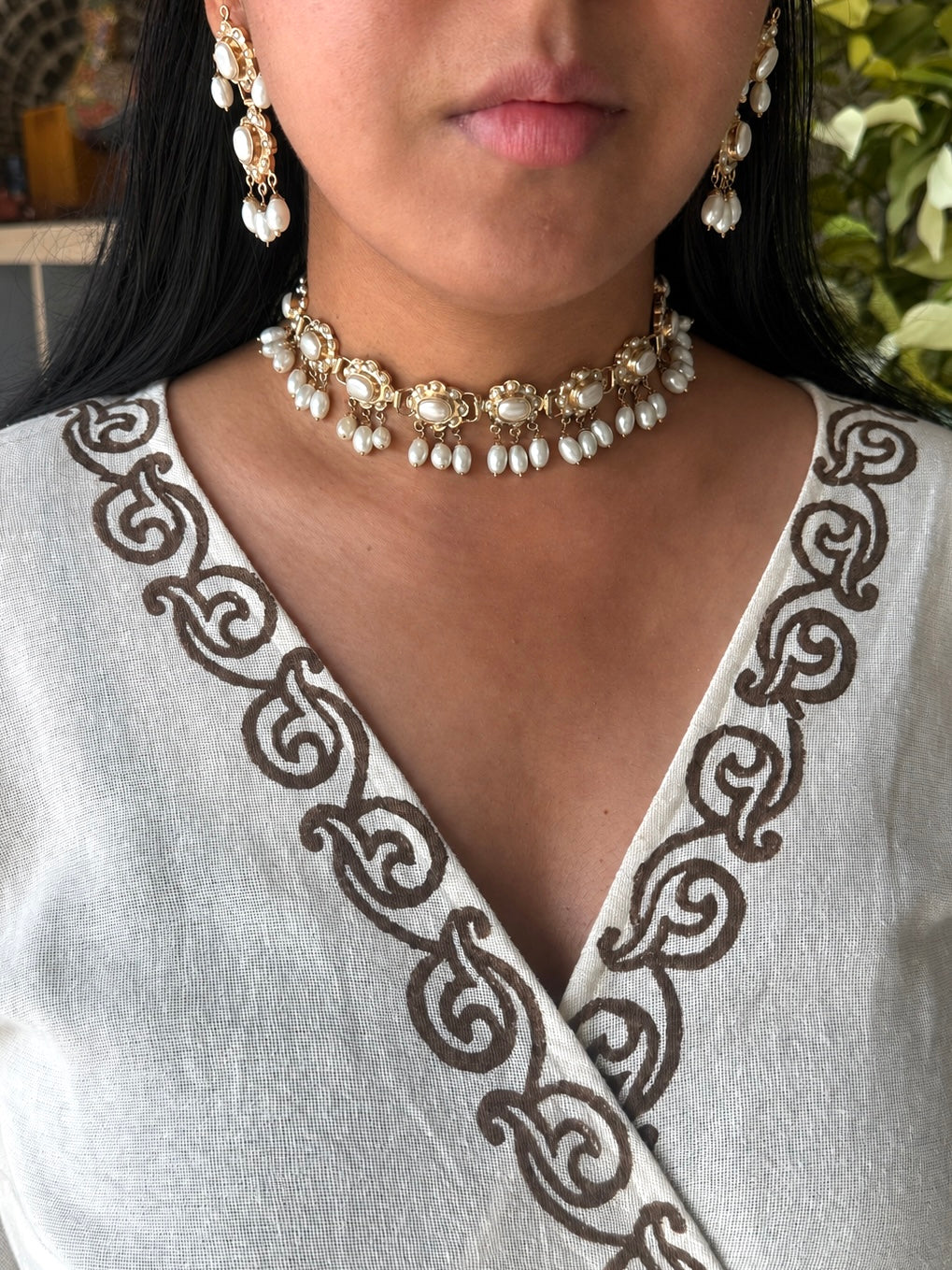 Statement Necklace Set | 18k Gold Plated | Pearls