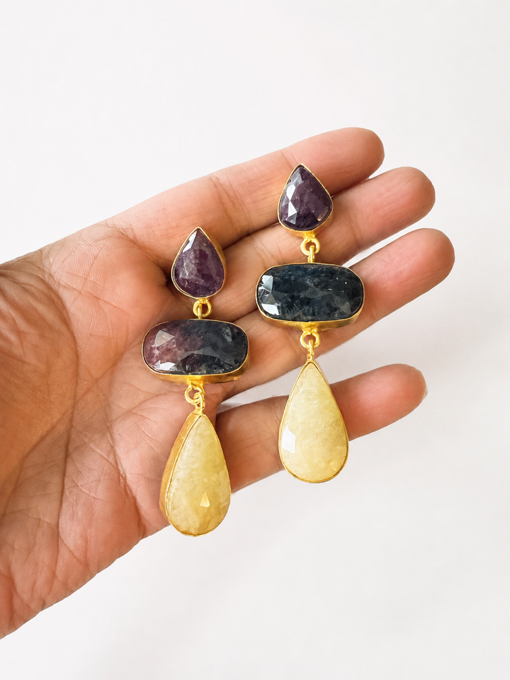 Multi Sapphire Earrings - Premium Quality, Exquisite Craftsmanship