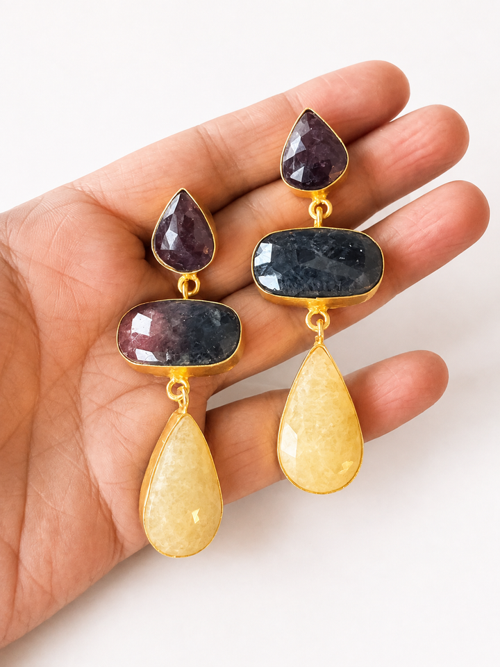 Multi Sapphire Earrings - Premium Quality, Exquisite Craftsmanship