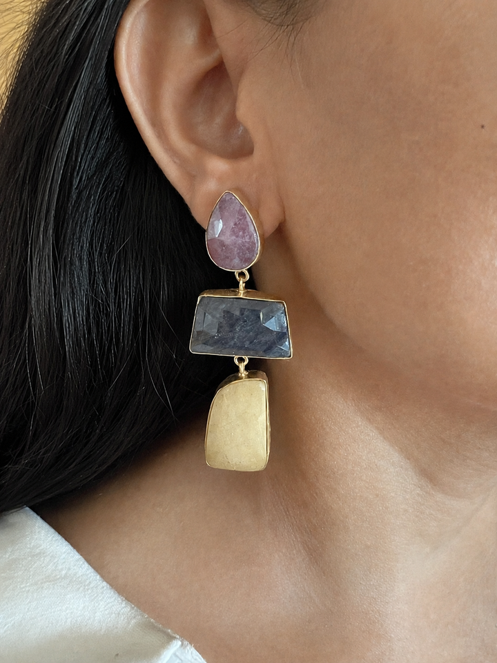Multi Sapphire Earrings - Premium Quality, Exquisite Craftsmanship