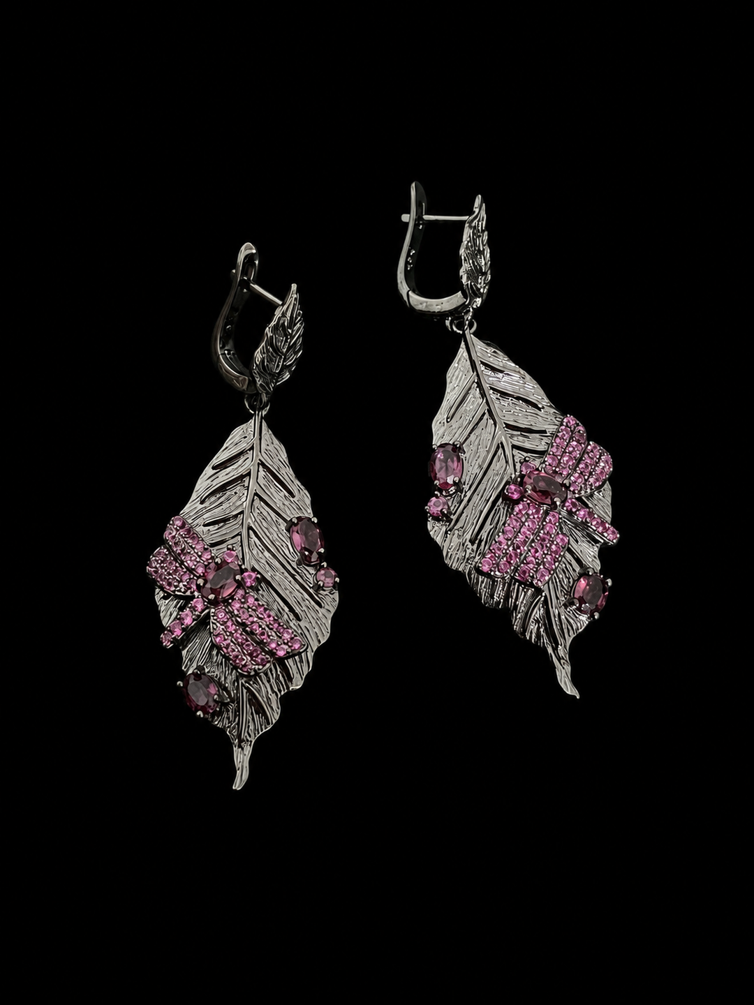 Designer Pure 925 Silver Dragon Fly Earrings