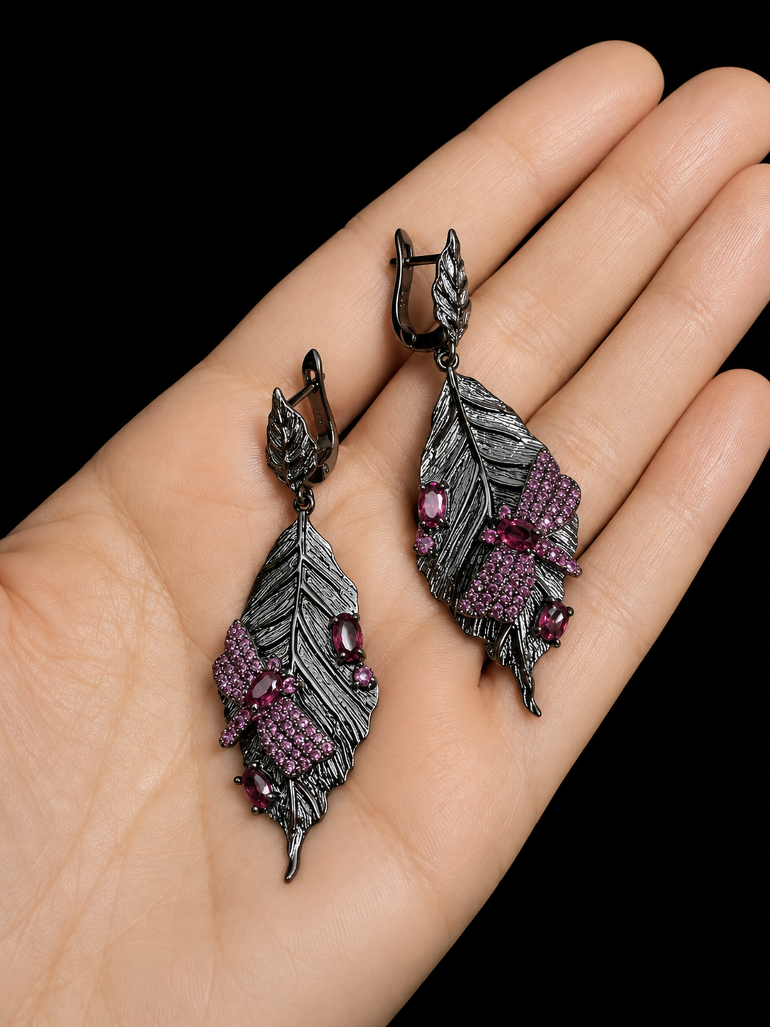 Designer Pure 925 Silver Dragon Fly Earrings