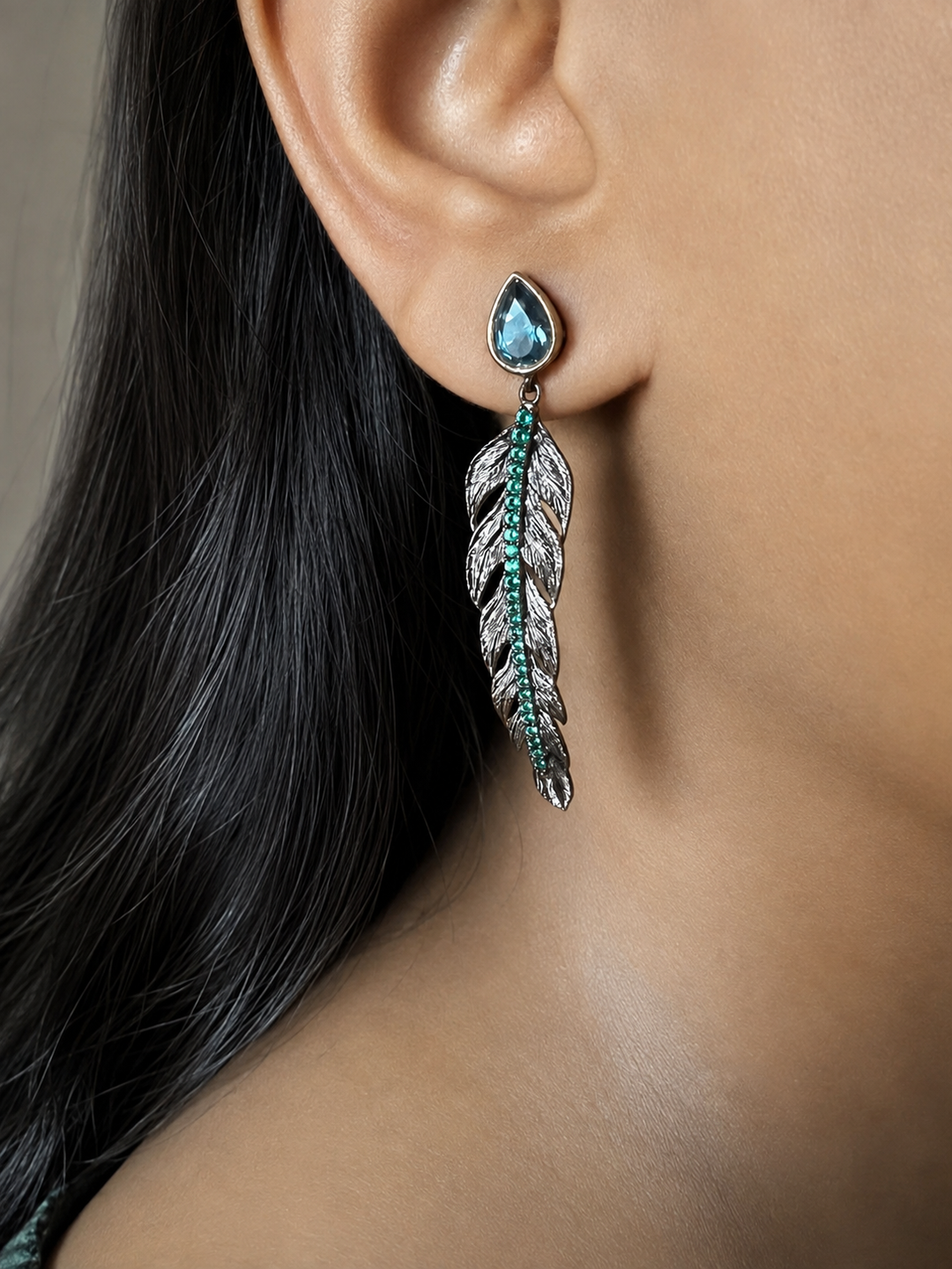 Minimalist 925 Silver Leaf Earrings