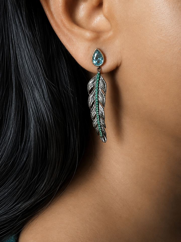Minimalist 925 Silver Leaf Earrings