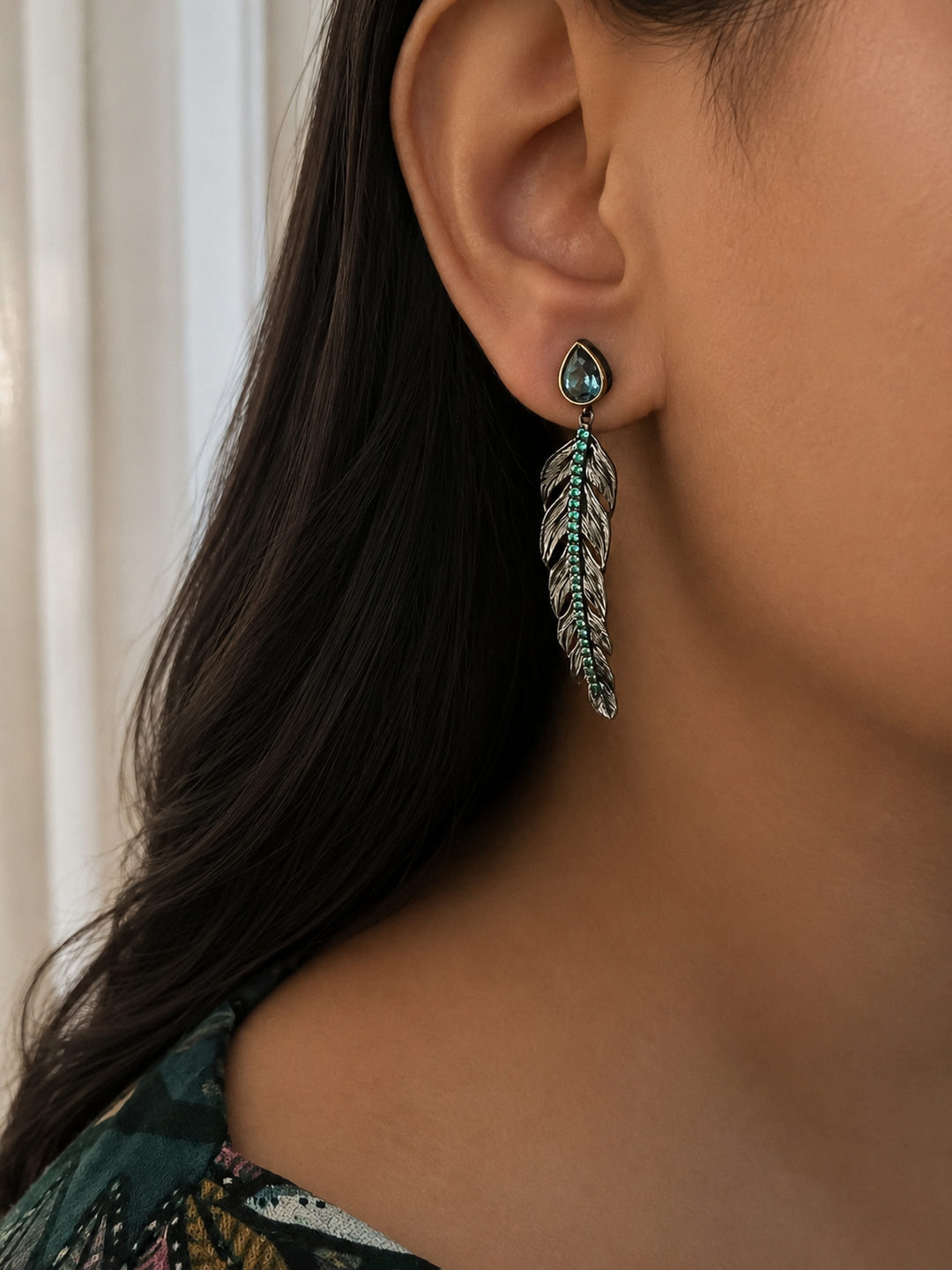 Minimalist 925 Silver Leaf Earrings