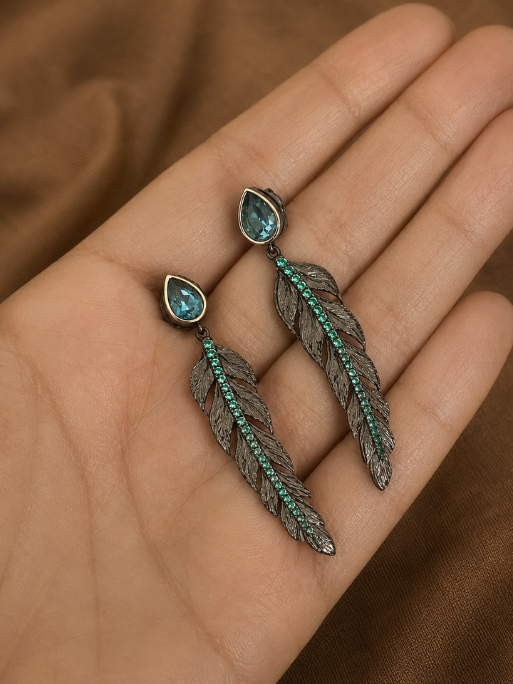 Minimalist 925 Silver Leaf Earrings