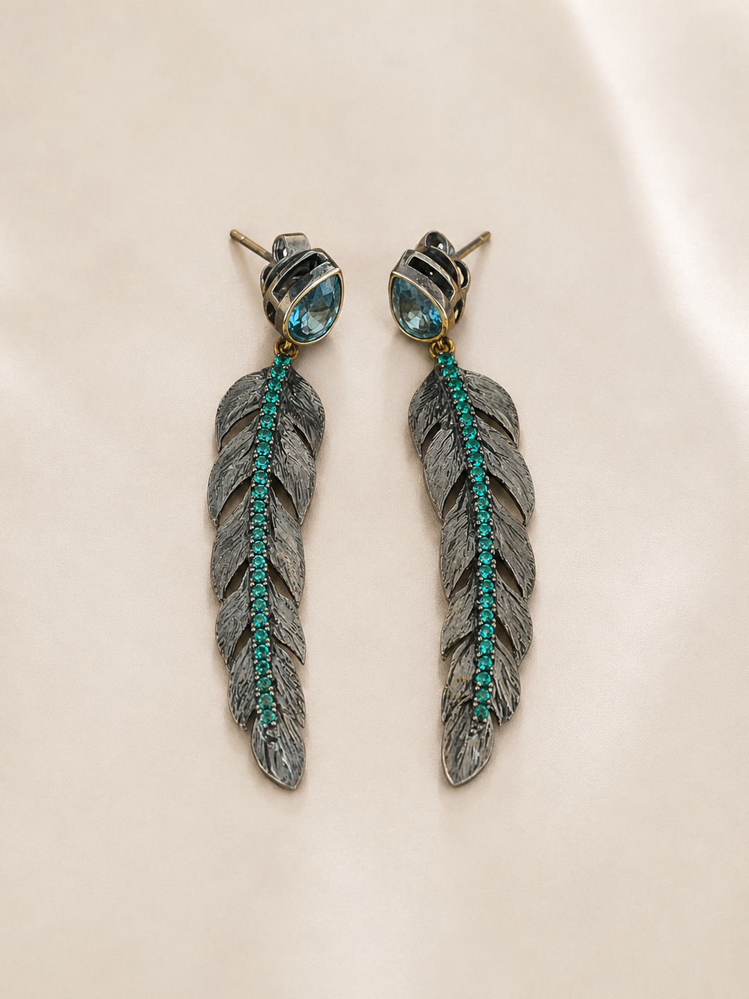 Minimalist 925 Silver Leaf Earrings