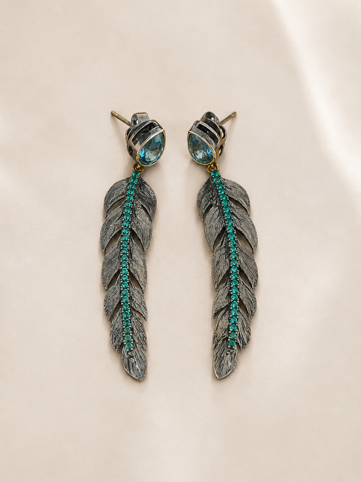 Minimalist 925 Silver Leaf Earrings