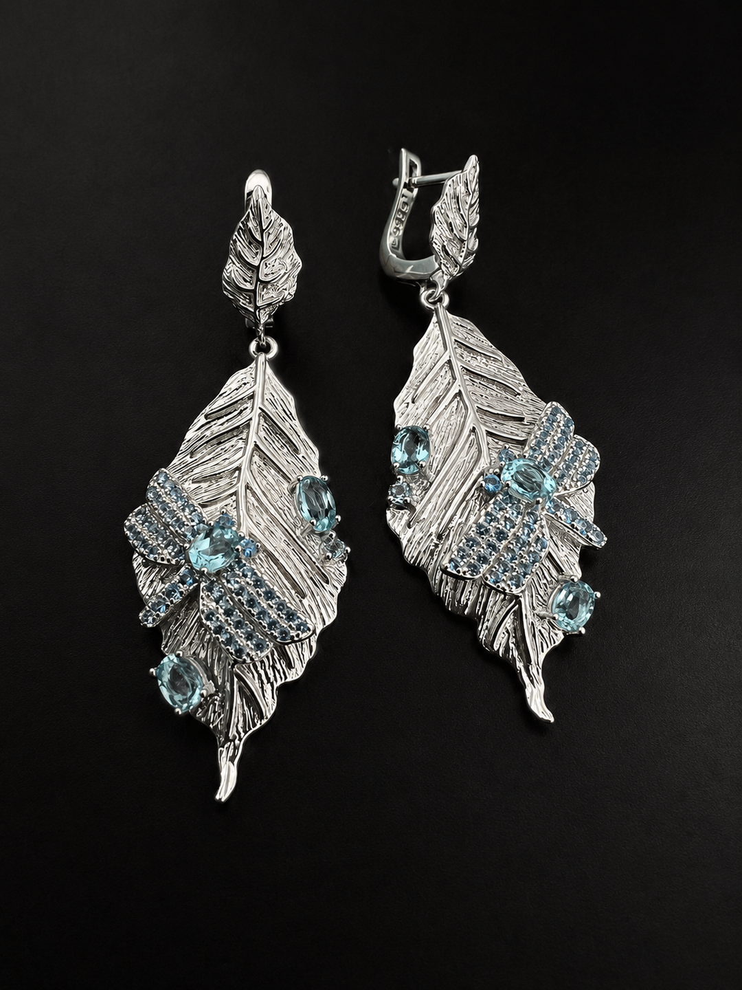 Designer Pure 925 Silver Dragon Fly Earrings