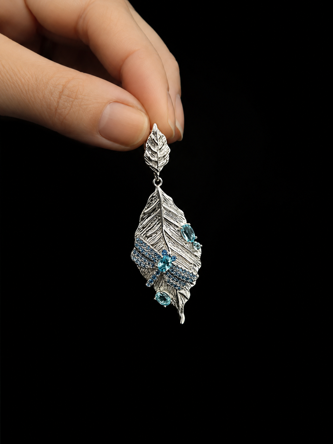 Designer Pure 925 Silver Dragon Fly Earrings