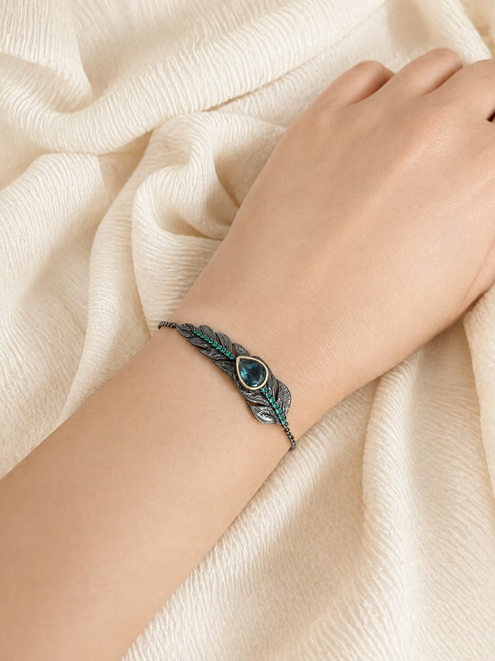 Sterling Silver London Blue Topaz Bracelet