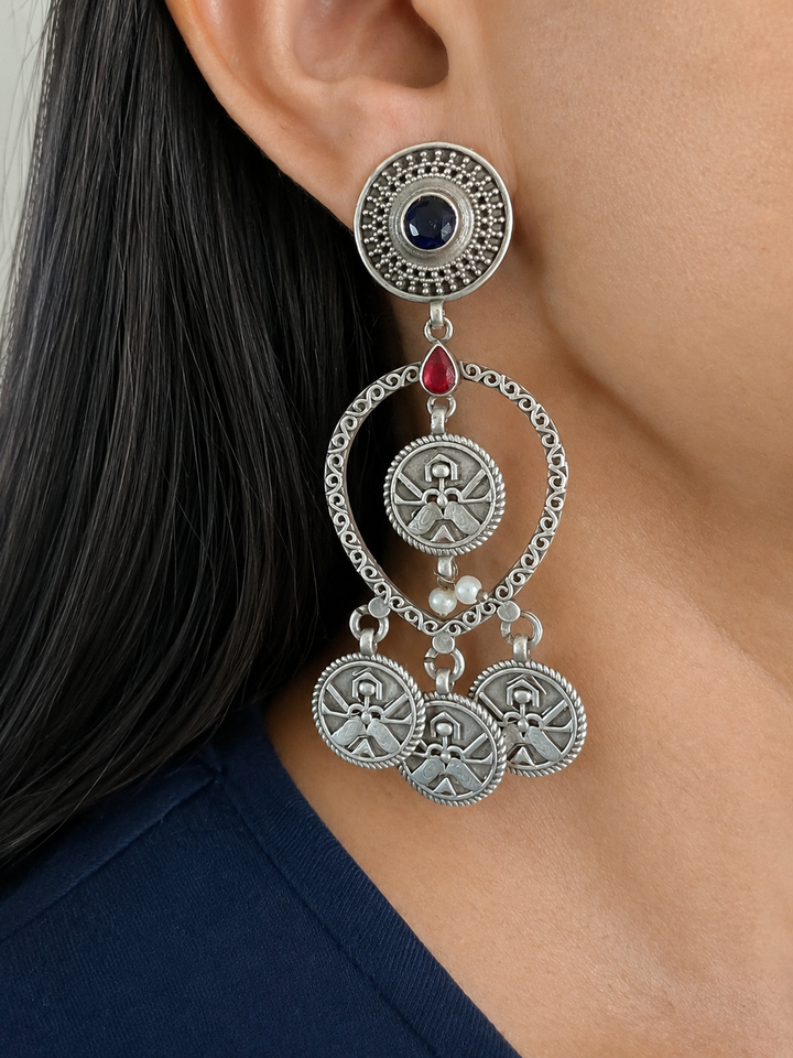 Antique Tribal Coin Earrings