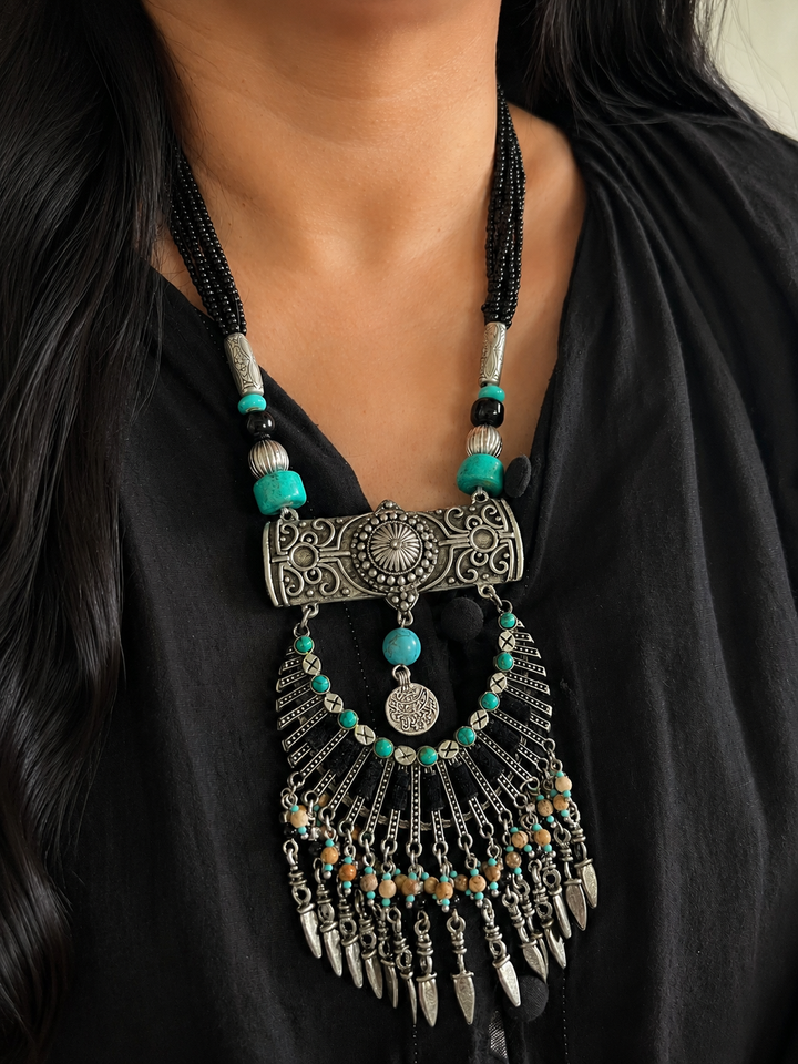 Statement Tribal Pendant Necklace