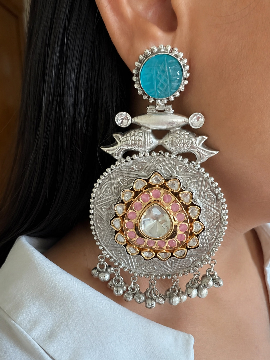 Beautiful Fish Fusion Earrings