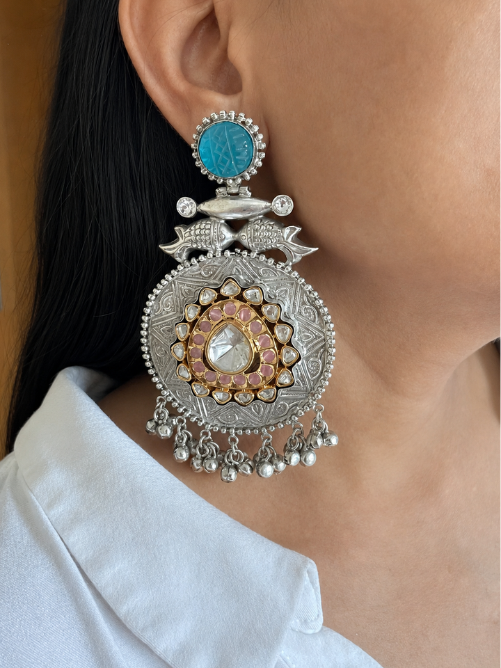 Beautiful Fish Fusion Earrings