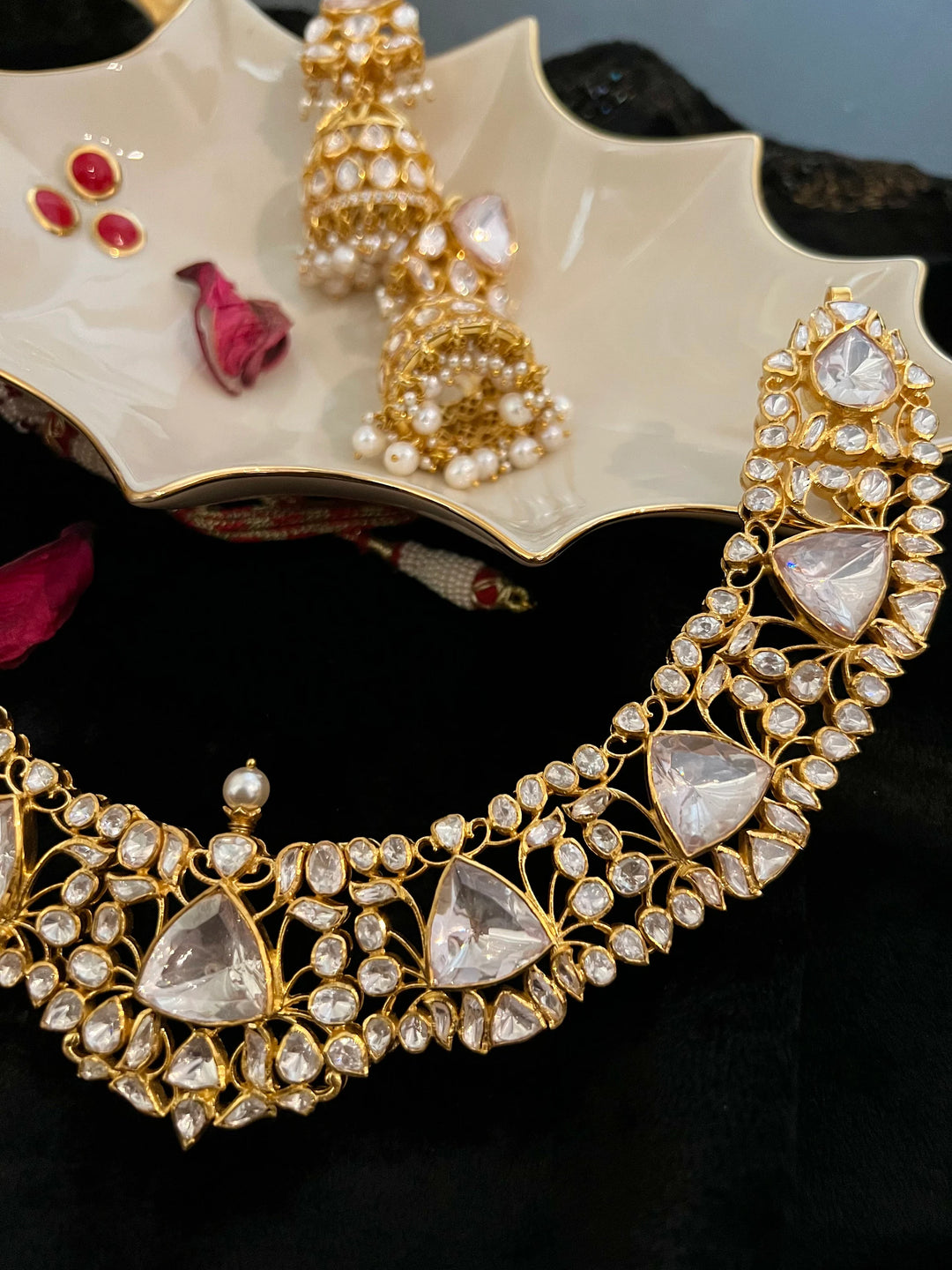 Elegant Necklace with Jhumka Set - Unmatched Quality and Style