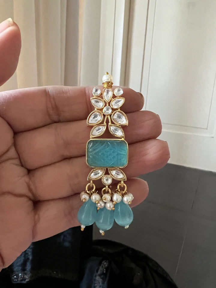 Royal Bridal Choker Necklace with Earrings and Maangtikka