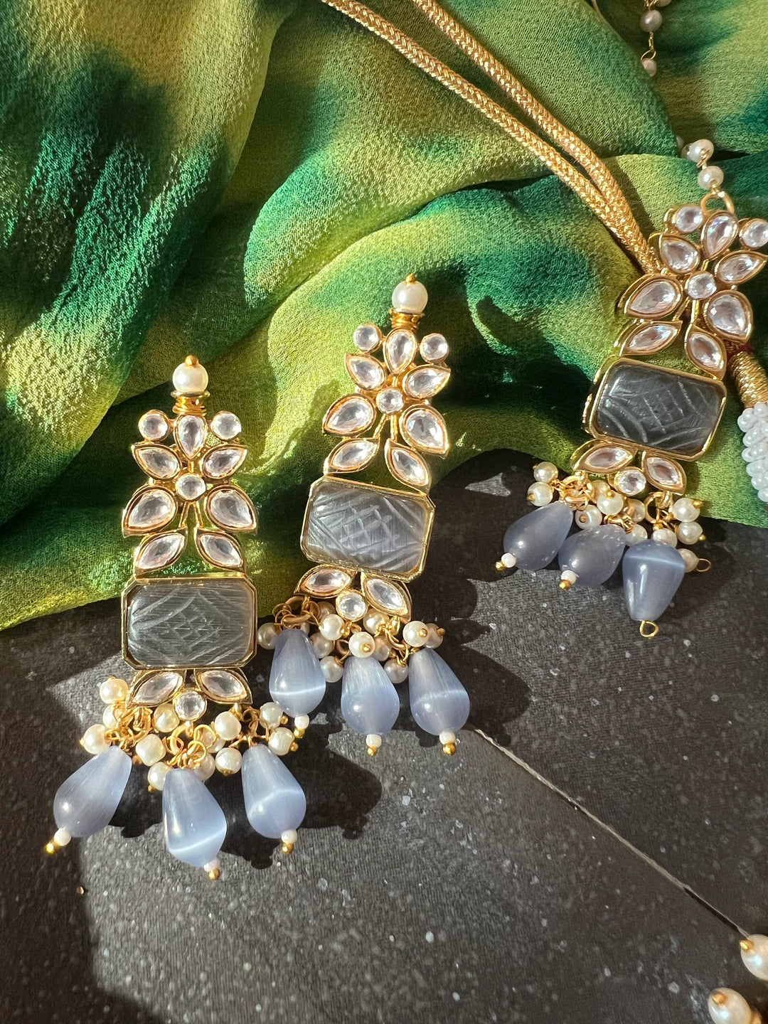 Royal Bridal Choker Necklace with Earrings and Maangtikka