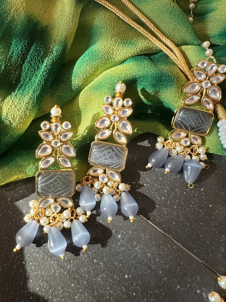 Royal Bridal Choker Necklace with Earrings and Maangtikka